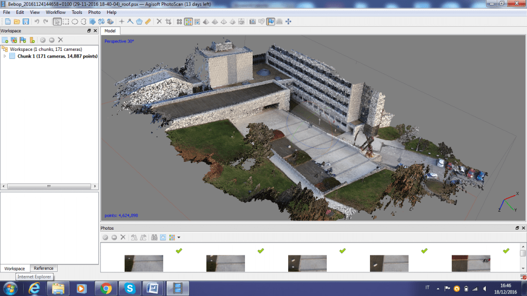 analisi ed elaborazione di dati fotogrammetrici dal drone di 300 grammi