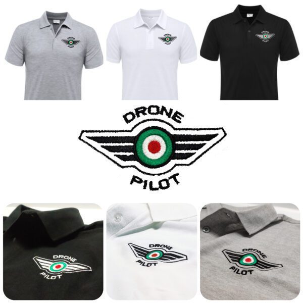 Polo Pilota Drone - Maglietta pilota - Abbigliamento Pilota Drone -  Idea Regalo Natale Pilota Drone - Accessori abbigliamento