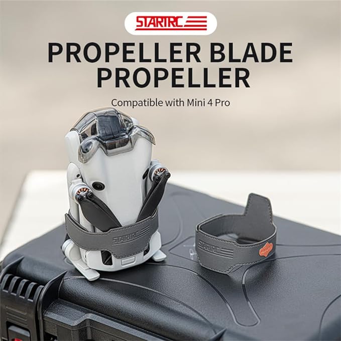 Supporto Eliche Per DJI Mini 4 Pro - Copertura Telaio Arancione In Plastica E Silicone - Protezione Trasporto