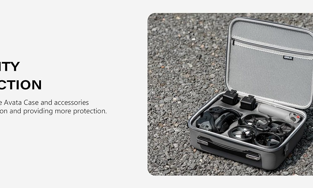 DJI Avata tracolla valigia semi rigida - Case Dji Avata -  Dji avata Case - Trasporta il necessario con la valigia rigida e proteggi il tuo drone in qualsiasi condizione. Accessori dji avata - fly to discover Negozio droni Roma